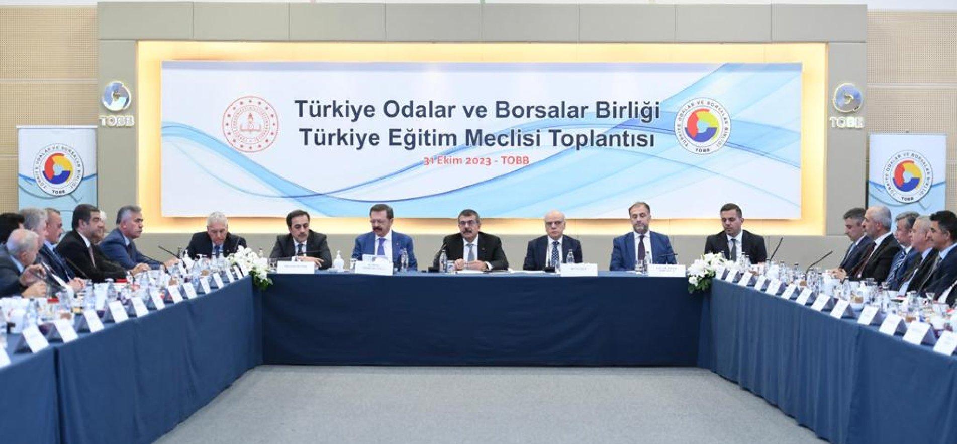 BAKAN TEKİN, TOBB TÜRKİYE EĞİTİM MECLİSİ'NE KATILDI